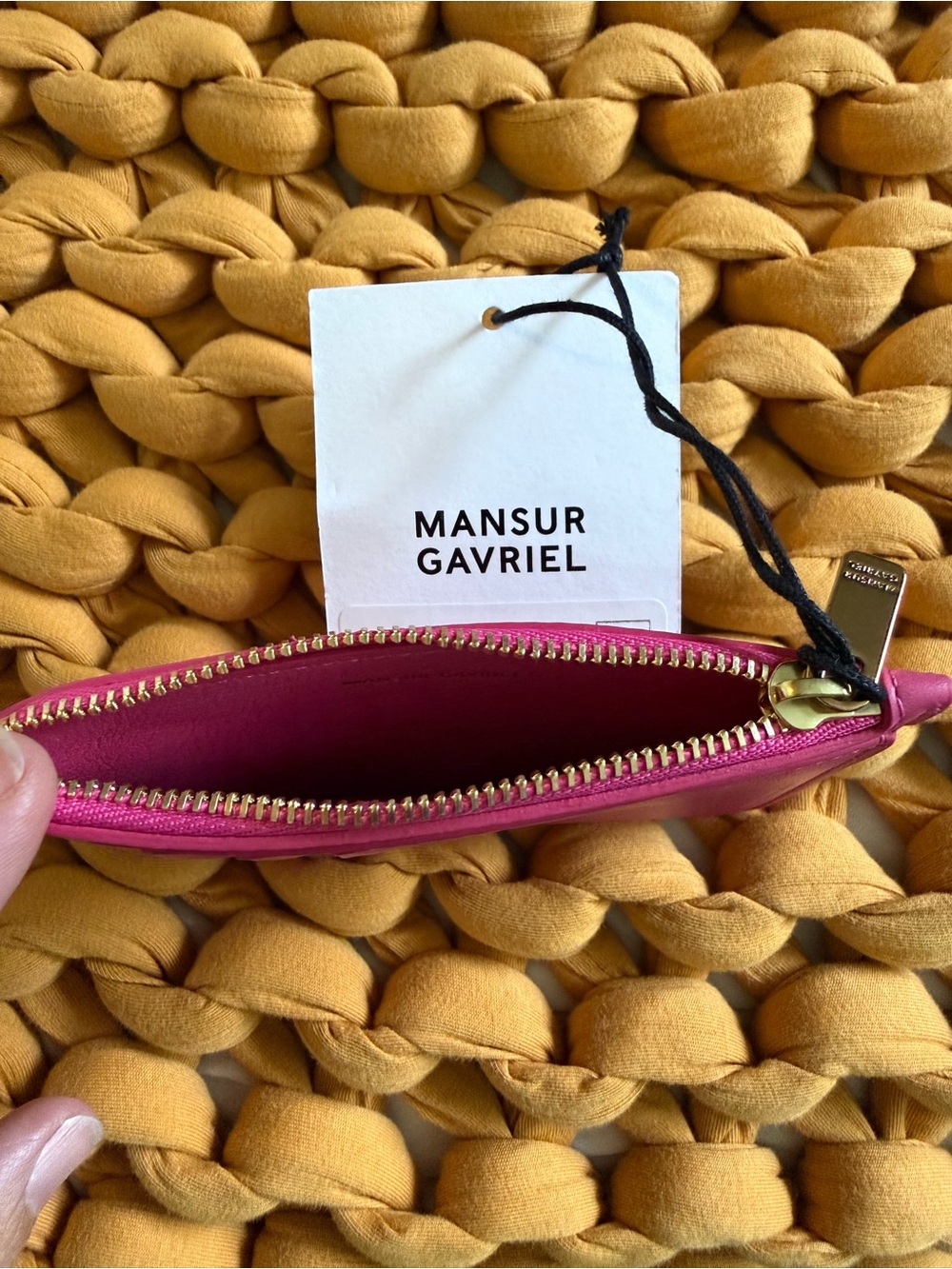 NWT Mansur Gavriel Pink Leather Card holder wallet in “Dolly” - Picture 3 of 4